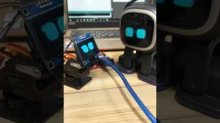 Mo-Chan & EMO - First Met 🥰 Make an Arduino Robot Ep.1 #emopet #robot #arduino