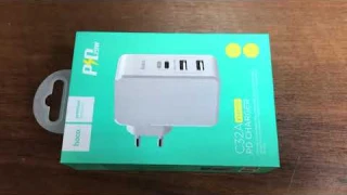 Сетевой адаптер Hoco Xpress PD charger dual USB and single Type-C (C32A) - Обзор и распаковка!