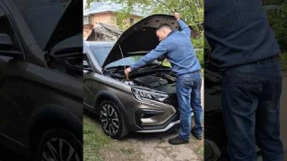 Опять "кочерга"! Установка газовых упоров капота Lada Vesta SW NG Cross 1,8 AT Техно  #paramonov