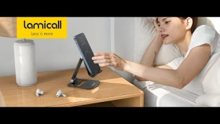 【Lamicall】Adjustable Cell Phone Stand DP11 - Foldable Aluminum Phone Holder for Desk
