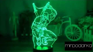 Лампа светодиодная "Дэдпул"ночник обзор