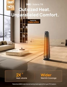 Обогреватель для больших помещений, электрический, с пультом ДУ, 120° колебание, регулируемый термостат, Dreo