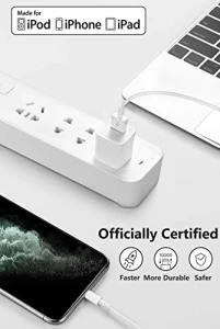 Кабель Lightning to USB для быстрой зарядки, совместимый с iPhone, iPad, iPod, MAILESI