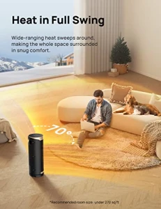 Электрический обогреватель с термостатом, осцилляцией и пультом ДУ, Dreo