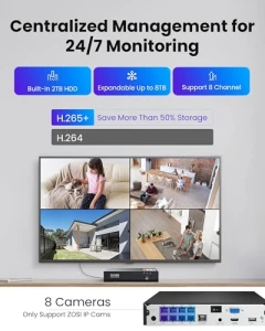 Система видеонаблюдения 4K PoE — Камеры видеонаблюдения, ZOSI