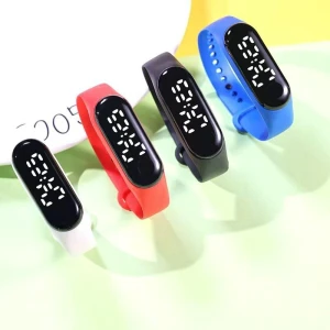 Водонепроницаемые светодиодные сенсорные часы — Детские умные часы, AI Supermarket