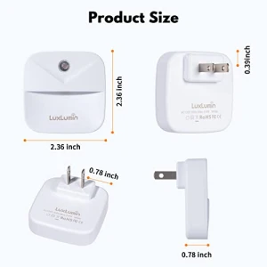 Ночные светодиодные светильники с датчиком сумерек до рассвета, LuxLumin