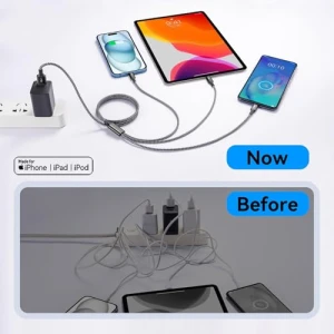 3 в 1 Универсальный кабель для зарядки (2 шт. 1.2 м), ASICEN