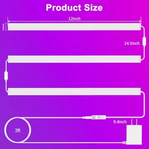 Набор из 3 RGB светодиодных лент для шкафов — Светодиодные ленты, Benreom