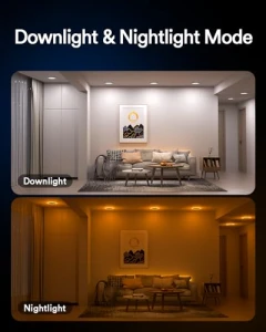 Умные встраиваемые светильники с RGB и ночным кольцом, Lumary