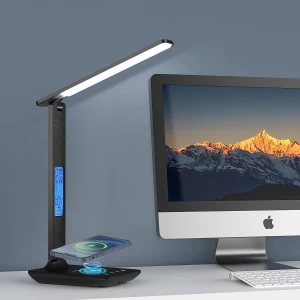 Светодиодная настольная лампа с беспроводной зарядкой, JUDING