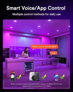 Умные светодиодные встраиваемые светильники, Lumary