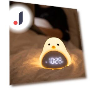 Ночник будильник мультфильм милый силиконовый сенсорный USB — Часы, Binchi Lighting Appliances