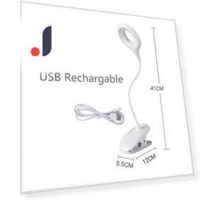 USB перезаряжаемая лампа для чтения с зажимом — Подсветка для чтения, Binchi Lighting Appliances