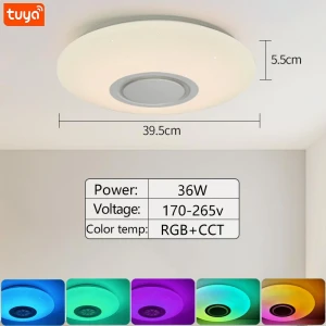 Умная светодиодная потолочная лампа RGB с Bluetooth динамиком — Лампы с Bluetooth-колонкой, Rainbow Rain