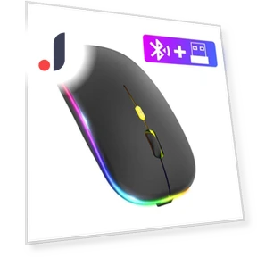 Беспроводная мышь с RGB подсветкой — Коврики для мыши, Meiteai-All