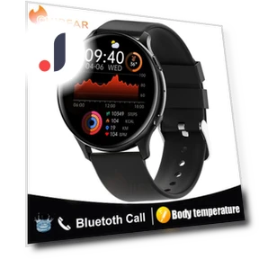 Умные часы с сенсорным экраном 360x360, Bluetooth, функцией определения температуры тела и голосовым помощником — Умные часы, Tiktop2