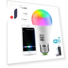 Умная WiFi лампочка с RGB подсветкой — Светодиодные, MALITAI