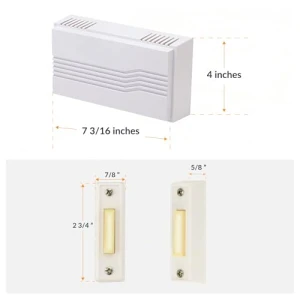 Комплект дверного звонка с трансформатором и кнопкой, Newhouse Hardware