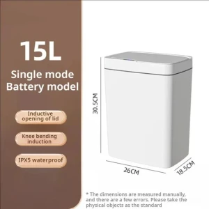 Умный мусорный бак для ванной комнаты — Сенсорные мусорные ведра, Elberta