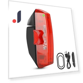 USB перезаряжаемый светодиодный задний фонарь для велосипеда — Фары для велосипедов, TOMTOP JMS