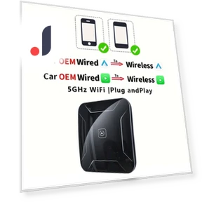 2в1 Smart AI Box беспроводной адаптер CarPlay и Android Auto — Автомагнитолы, Kebidumei