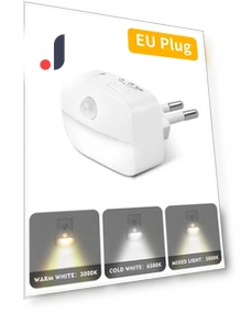 Датчик движения LED ночник с розеткой — Ночники, Build My Home