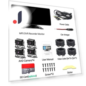 10,36-дюймовый 4-канальный сенсорный экран автомобильный MP4 DVR рекордер монитор — Видеорегистраторы для систем видеонаблюдения, JOHO - CarGear