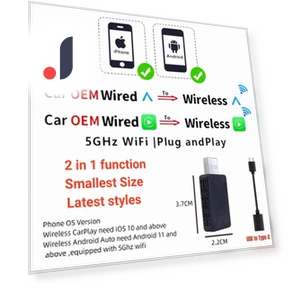 Беспроводной адаптер Carplay Android Auto 2 в 1 — Аксессуары для автомобилей, Happy Home Mall