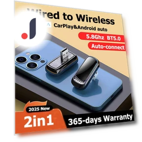 Проводной беспроводной адаптер Carplay и Android Auto 2 в 1 Mini AI Box — Аксессуары для автомобилей, Auto Launcher