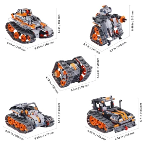 Технический автомобиль 5-в-1 с дистанционным управлением через приложение, SucceBuy
