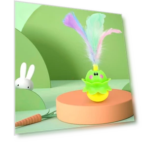 Автоматическая игрушка для кошек с перьями — Игрушки для питомцев, Pet family bucket