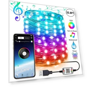 Умные светодиодные гирлянды для рождественской елки — Световые украшения, LanZhong LED