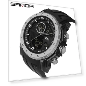 Умные многофункциональные светящиеся электронные часы с двойным дисплеем — Умные часы, SANDA