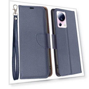 Чехол-кошелек из искусственной кожи с текстурой личи и ремешком — Аксессуары для телефонов, Smartwatch 2025