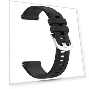 Серебряный ремешок с силиконовой пряжкой — Ремешки для часов, Agood