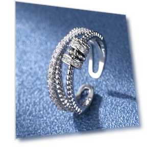 Кольцо Smart Silver S925 с вращающимся бриллиантом — Умные кольца, Polaris star