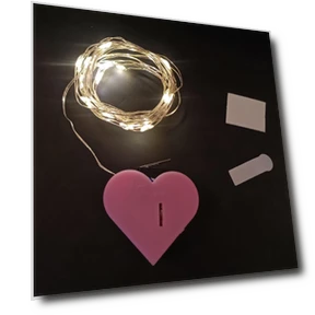 Подарочная коробка со светодиодной медной проволокой и автоматической активацией крышки — Картонные коробки для открыток, AI Supermarket