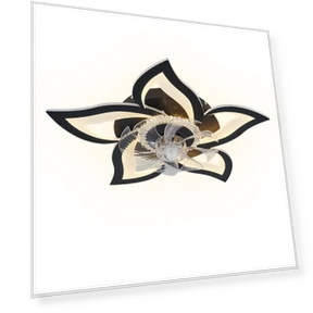 Современный потолочный светодиодный вентилятор с декоративным умным выключателем — Потолочные светильники, Seahorse Home