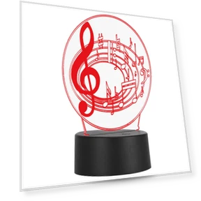 3D Музыкальные ноты светодиодный светильник — Ночники, Zeblaze