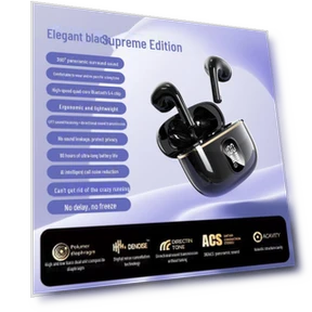 Игровые Bluetooth-наушники с шумоподавлением и цифровым дисплеем — Накладные наушники, AI Supermarket