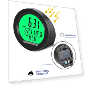 Цифровые автомобильные часы на солнечных батареях — Часы, NyPhoenix Auto