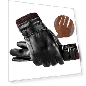 Мужские кожаные перчатки для мотоциклистов с сенсорным экраном — Перчатки, Warm Land