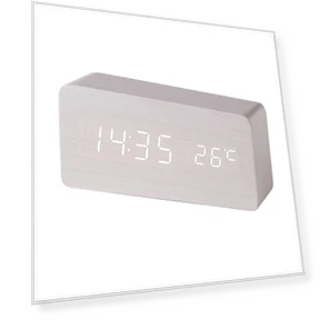 Современные деревянные светодиодные умные будильники для спальни — Часы, AKA005