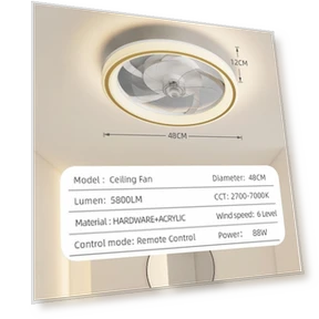 Интеллектуальный потолочный вентилятор с подсветкой — Потолочные вентиляторы, Seahorse Home