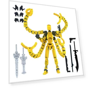 3D-печатная фигурка робота с аксессуарами — Фигурки и статуэтки, Caracce