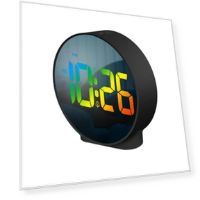 Цветной мини-цифровой будильник с указанием дня недели — Будильники и часы, Daily necessities-V