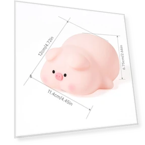 Силиконовый Светодиодный Ночник в виде Свиньи — Ночники, TOP-MALL-001