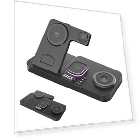 Цифровые часы с беспроводной зарядкой и ночной подсветкой RGB — Зарядные устройства, Fast charging