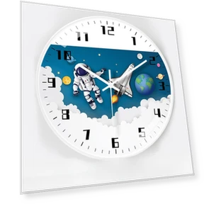 Креативные космические автоматические часы-радио с таймером — Часы, Window glass film